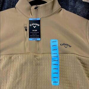 Callaway Tan 1/4 Zip Pullover